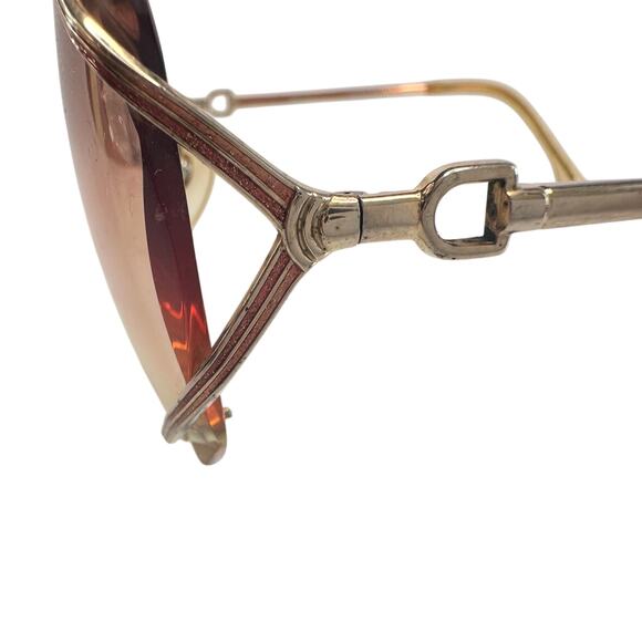 YSL - Yves Saint Laurent Amber / Rose Colored Rimless Sunglasses with Case - Picture 8 of 16